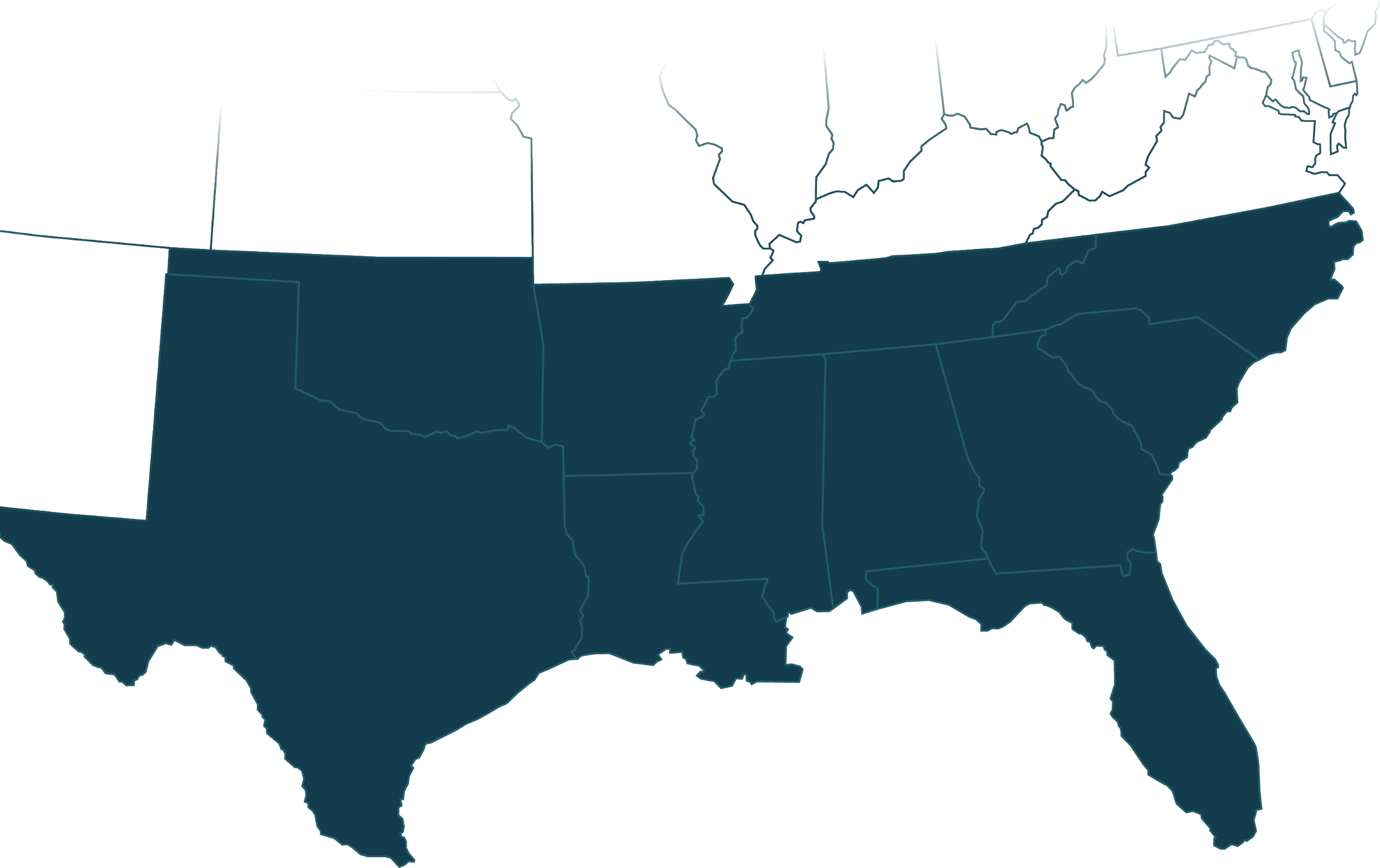 Map of the Boom Belt region of the United States served by the Texas Stock Exchange.